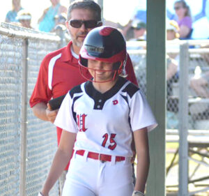 University softball senior Lindsey Vorndran dominating the scoreboard